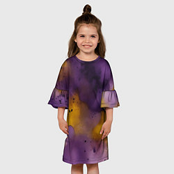Платье клеш для девочки Акварелика, цвет: 3D-принт — фото 2