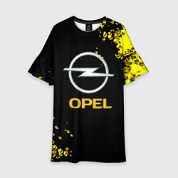 Платье клеш для девочки Opel желтые краски, цвет: 3D-принт