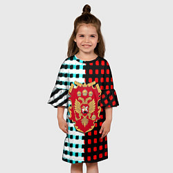 Платье клеш для девочки Патриот России, цвет: 3D-принт — фото 2