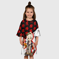 Платье клеш для девочки Беннетт - Геншин Импакт, цвет: 3D-принт — фото 2