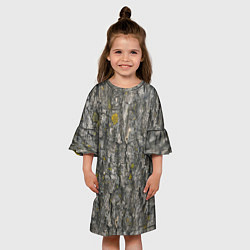 Платье клеш для девочки Узор коры дерева, цвет: 3D-принт — фото 2