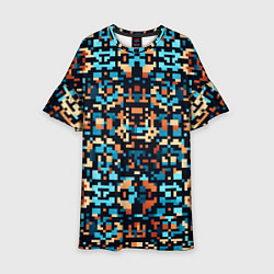 Платье клеш для девочки Пиксельный арт, цвет: 3D-принт