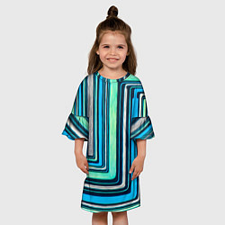 Платье клеш для девочки Лабиринт, цвет: 3D-принт — фото 2