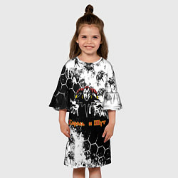 Платье клеш для девочки Русский рок - Король и шут, цвет: 3D-принт — фото 2
