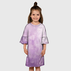Платье клеш для девочки Лавандовый гранж, цвет: 3D-принт — фото 2