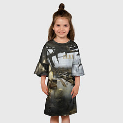 Платье клеш для девочки STALKER 2 дом на болотах, цвет: 3D-принт — фото 2