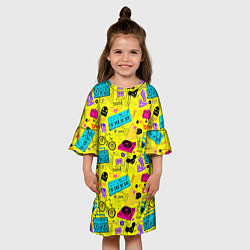 Платье клеш для девочки Music sound, цвет: 3D-принт — фото 2