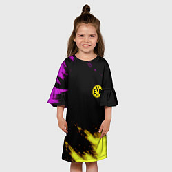 Платье клеш для девочки Borussia Dortmund sport, цвет: 3D-принт — фото 2