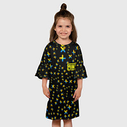 Платье клеш для девочки PUBG sticker games, цвет: 3D-принт — фото 2