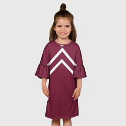Платье клеш для девочки Бордовая кофта костюм Марата - слово пацана сериал, цвет: 3D-принт — фото 2