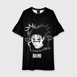 Платье клеш для девочки Чосо и сердечко, цвет: 3D-принт