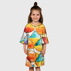 Платье клеш для девочки Фонарики, цвет: 3D-принт — фото 2