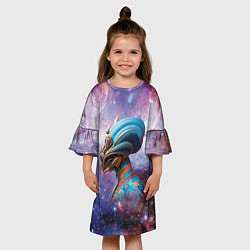 Платье клеш для девочки Nefertiti is from another planet, цвет: 3D-принт — фото 2