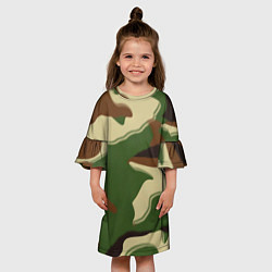 Платье клеш для девочки Камуфляжная текстура, цвет: 3D-принт — фото 2