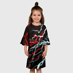 Платье клеш для девочки World war z storm, цвет: 3D-принт — фото 2