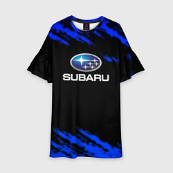 Платье клеш для девочки Subaru текстура авто, цвет: 3D-принт