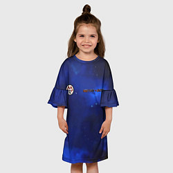 Платье клеш для девочки Metro 2033 космос, цвет: 3D-принт — фото 2