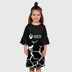 Платье клеш для девочки Xbox game текстура рельеф, цвет: 3D-принт — фото 2