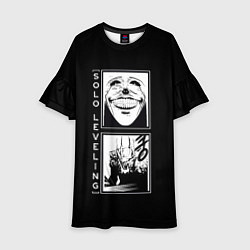 Платье клеш для девочки Solo leveling Commandments, цвет: 3D-принт