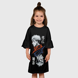Платье клеш для девочки Рёмен Сукуна - Магическая битва, цвет: 3D-принт — фото 2