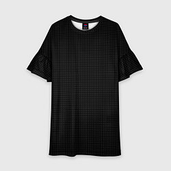 Платье клеш для девочки Чёрный в мелкую точку, цвет: 3D-принт
