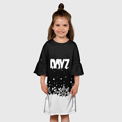 Платье клеш для девочки Dayz снежинки, цвет: 3D-принт — фото 2