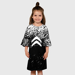 Платье клеш для девочки Citroen краски тектсура, цвет: 3D-принт — фото 2