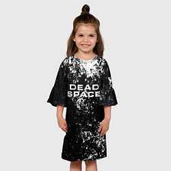 Платье клеш для девочки Мёртвый космос брызги красок, цвет: 3D-принт — фото 2