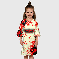 Платье клеш для девочки God of war паттерн гейм, цвет: 3D-принт — фото 2
