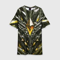 Детское платье Камень и золотой кристалл