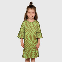 Платье клеш для девочки Вертеп dark, цвет: 3D-принт — фото 2