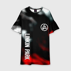 Платье клеш для девочки Linkin park flame, цвет: 3D-принт