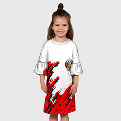 Платье клеш для девочки Россия герб империя, цвет: 3D-принт — фото 2