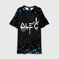 Платье клеш для девочки Alec monopoly graffiti брызги, цвет: 3D-принт