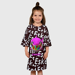 Платье клеш для девочки Esskeetit logo pattern, цвет: 3D-принт — фото 2