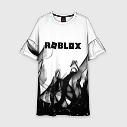 Платье клеш для девочки Roblox flame текстура, цвет: 3D-принт