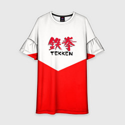 Платье клеш для девочки Tekken текстура файтинг япония, цвет: 3D-принт
