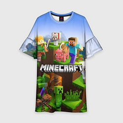 Детское платье Minecraft pixel world