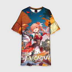 Платье клеш для девочки Гуйнайфэнь из Хонкая, цвет: 3D-принт