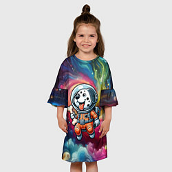 Платье клеш для девочки Funny dalmatian puppy - ai art, цвет: 3D-принт — фото 2