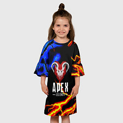 Платье клеш для девочки Apex legens storm, цвет: 3D-принт — фото 2