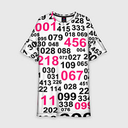 Платье клеш для девочки Игра в кальмара паттерн чисел, цвет: 3D-принт