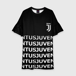 Платье клеш для девочки Juventus pattern fc club steel, цвет: 3D-принт