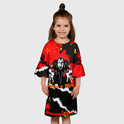 Платье клеш для девочки Король и Шут russian rock band, цвет: 3D-принт — фото 2