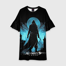 Платье клеш для девочки Assassins creed сумерки, цвет: 3D-принт
