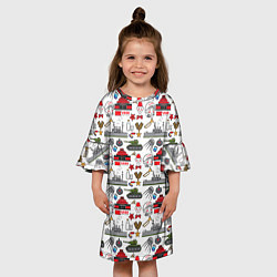 Платье клеш для девочки CCCP, цвет: 3D-принт — фото 2