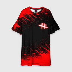 Платье клеш для девочки Dead by daylight огненный, цвет: 3D-принт