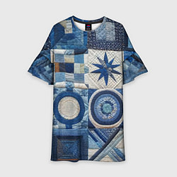 Детское платье Denim patchwork - ai art