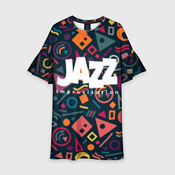 Платье клеш для девочки Jazz improvisation, цвет: 3D-принт