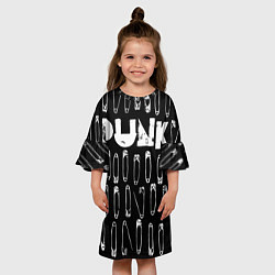 Платье клеш для девочки Punk pins, цвет: 3D-принт — фото 2